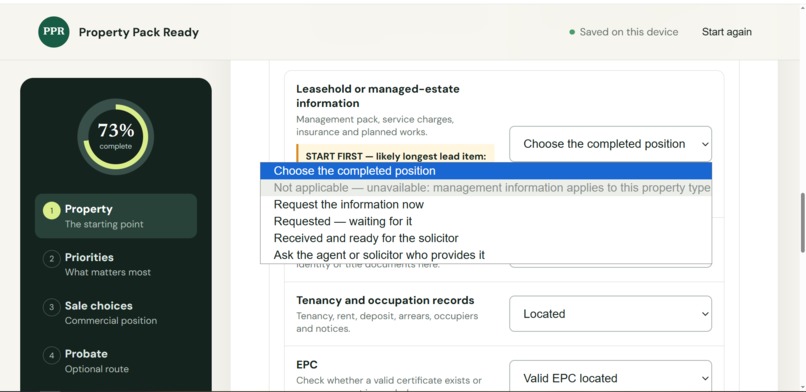 Property Pack Ready — Seller DIY Readiness – screenshot 1