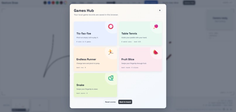 Gesture Draw - Webcam-based Drawing, Note-Taking and Games – screenshot 2