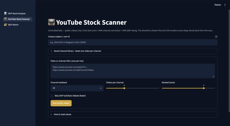 Stock Intelligence & Recommendation Platform – screenshot 3