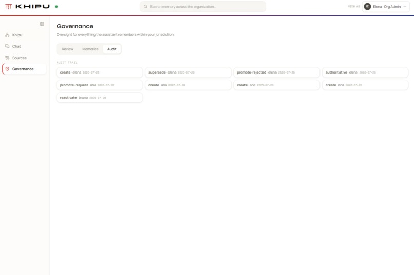 Khipu: Institutional Memory for AI Agents – screenshot 8