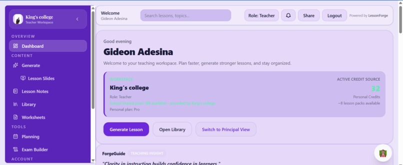 Lessonforge – screenshot 3