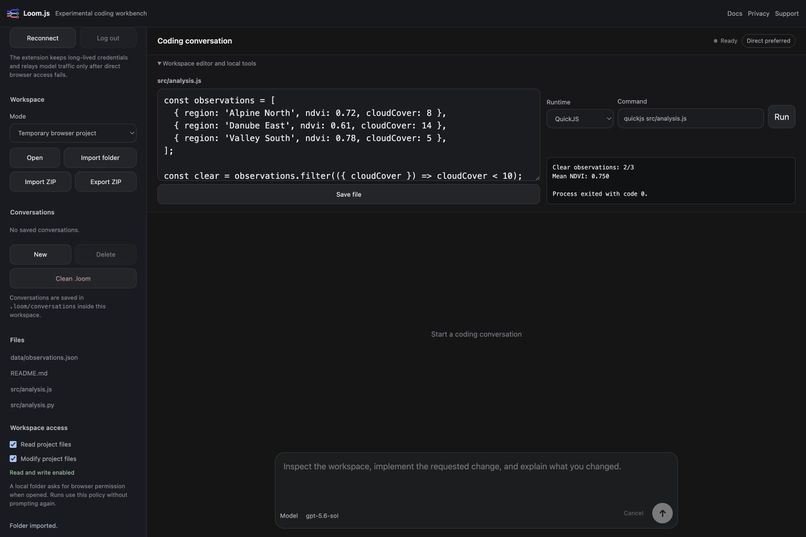 Loom.js — Browser-Native Agent Runtime – screenshot 5