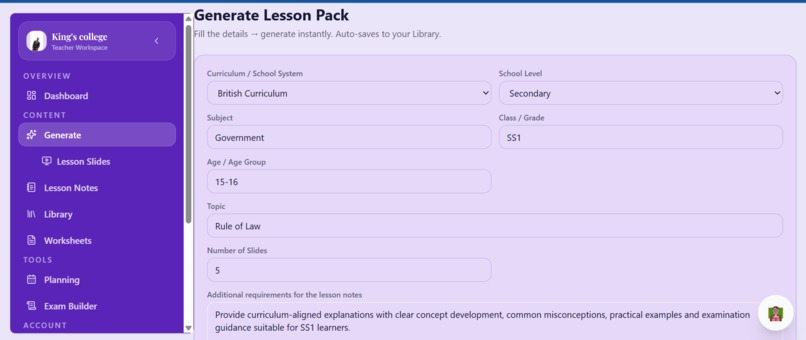 Lessonforge – screenshot 4