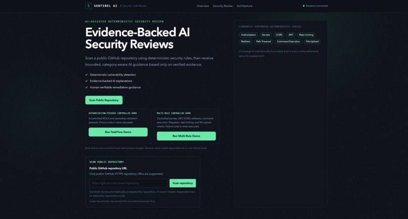 Sentinel AI – screenshot 1