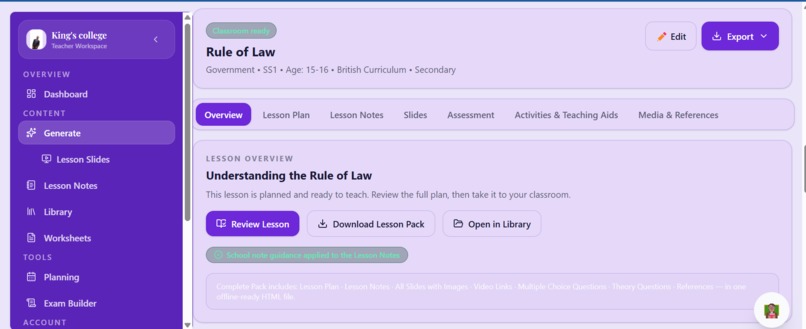 Lessonforge – screenshot 3