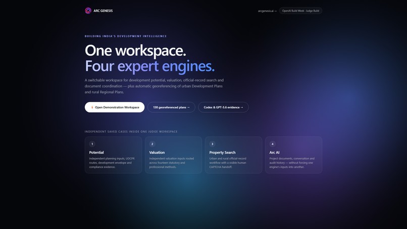ARC GENESIS: India's Land Intelligence Workspace – screenshot 1