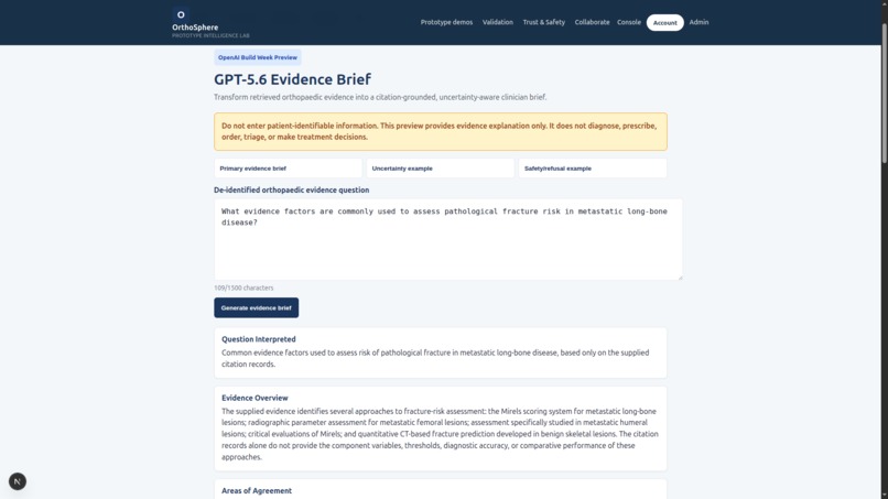 OrthoSphere — GPT-5.6 Evidence Brief – screenshot 1