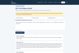 OrthoSphere — GPT-5.6 Evidence Brief