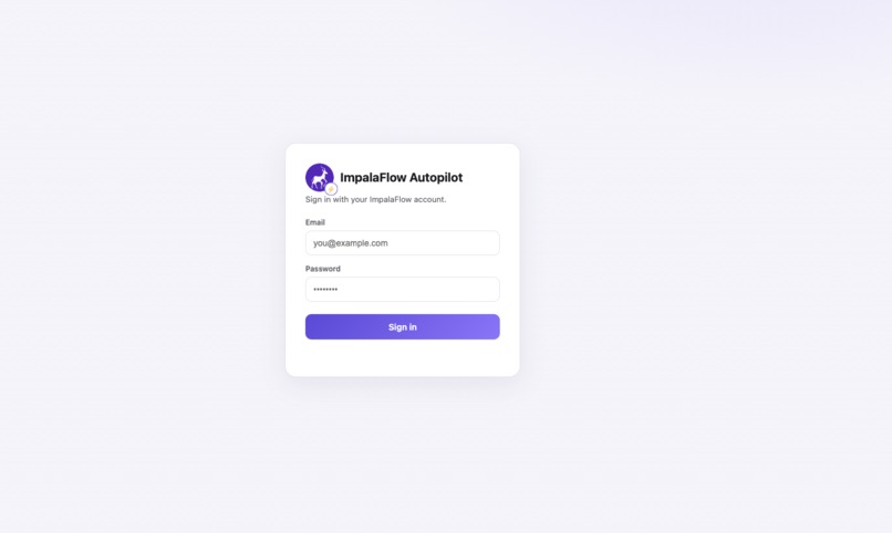 ImpalaFlow Autopilot – screenshot 1