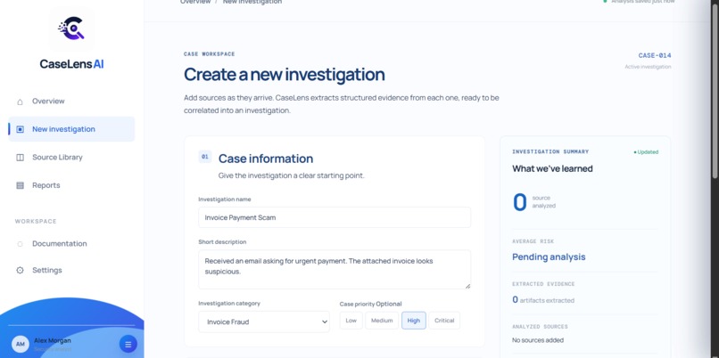 CaseLens AI – screenshot 2