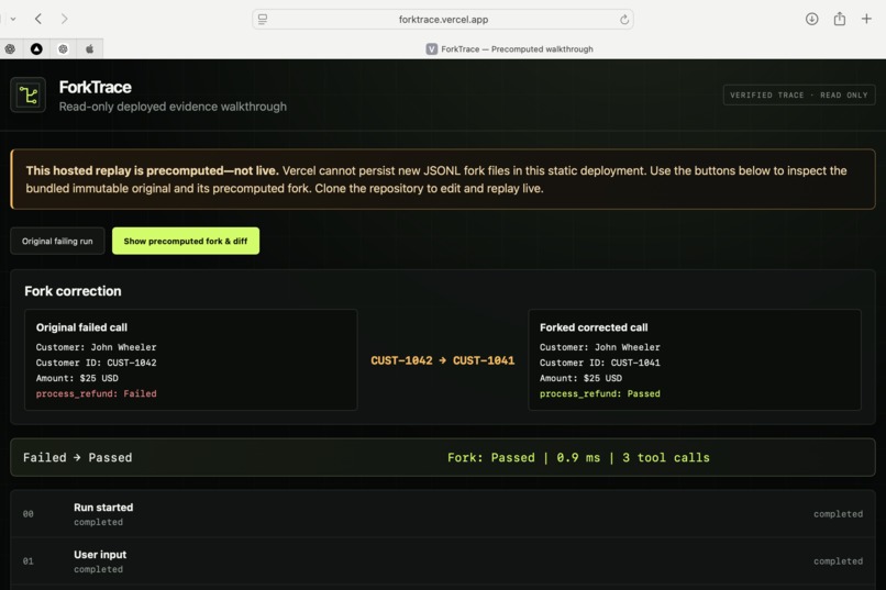 ForkTrace – screenshot 2