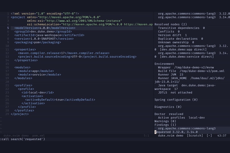 duke.nvim – screenshot 2