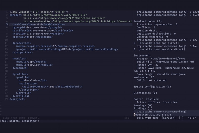 duke.nvim – screenshot 1