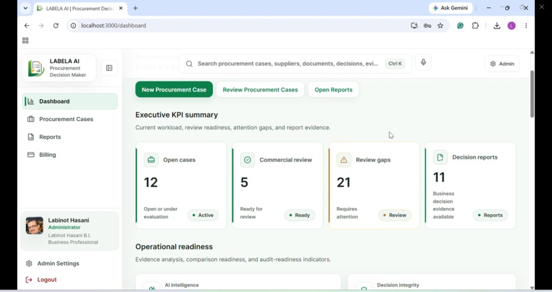 LABELA AI Procurement Decision Maker – screenshot 5