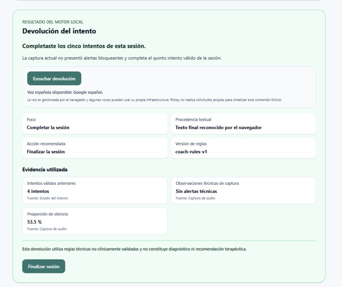 Rimay Adaptive Voice Coach – screenshot 1