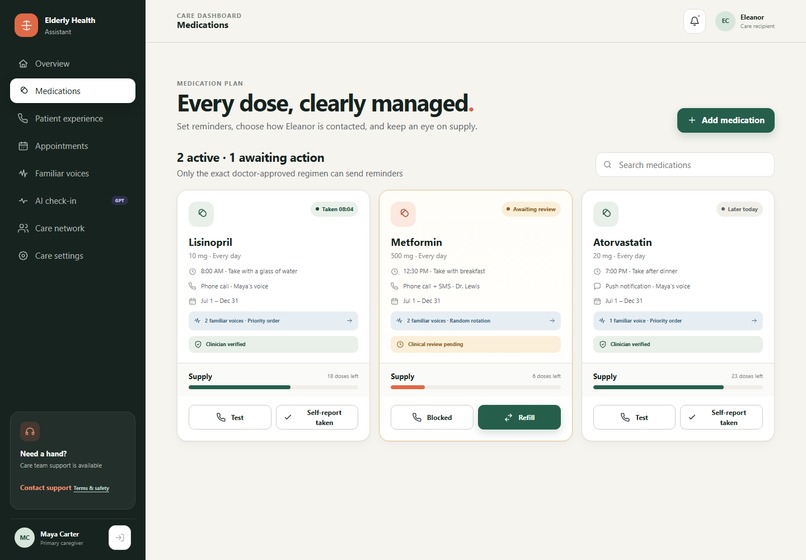 Elderly Health Assistant (EHA) – screenshot 2