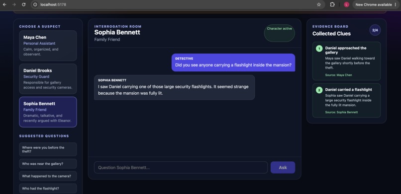 AI Detective: The Missing Aurora Diamond – screenshot 1