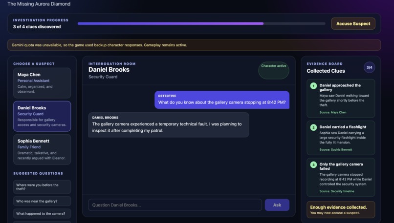 AI Detective: The Missing Aurora Diamond – screenshot 4