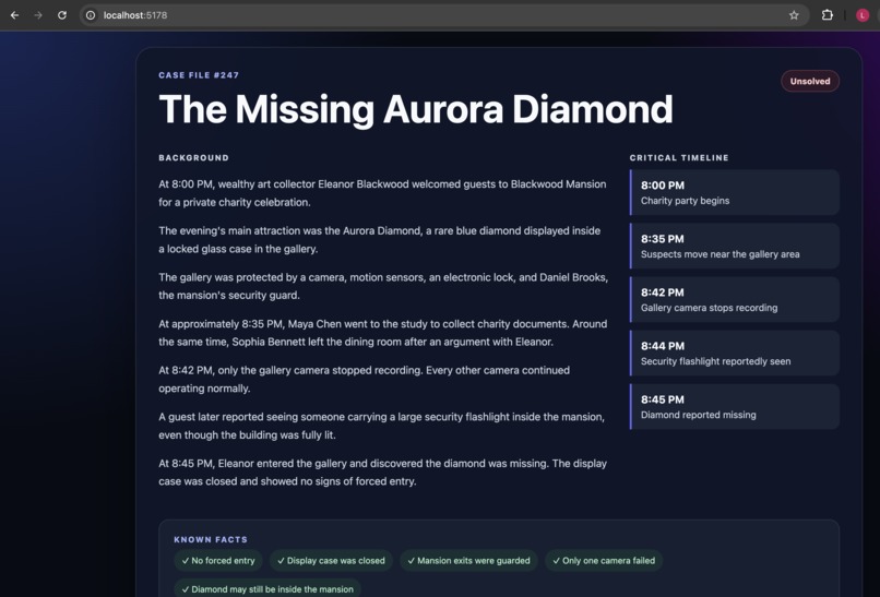 AI Detective: The Missing Aurora Diamond – screenshot 6