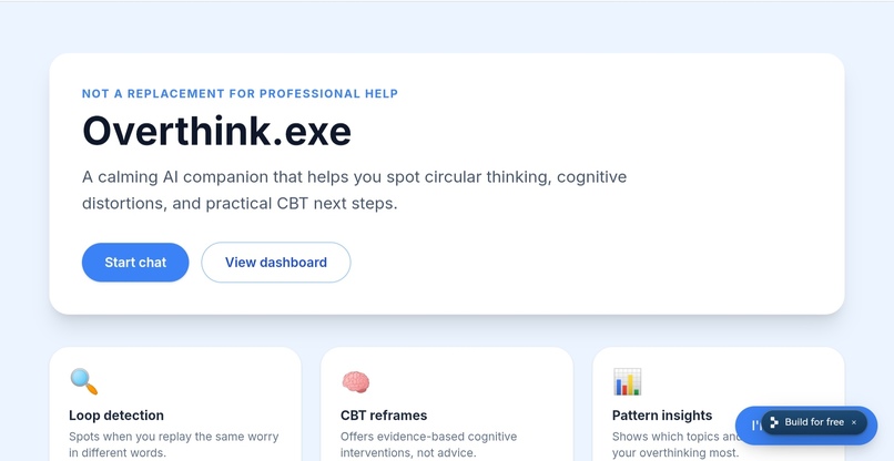 Overthink analyzer – screenshot 1