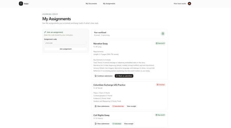 trace – screenshot 4