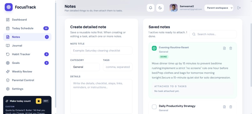 focustrack – screenshot 6