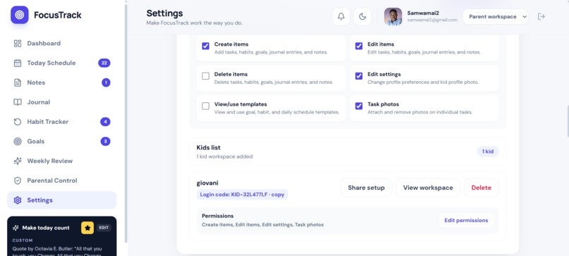 focustrack – screenshot 7