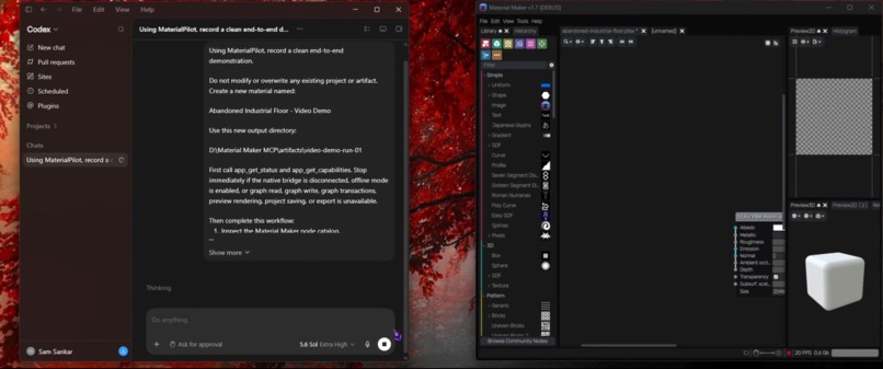 Material Pilot - A Native MCP Bridge for Material Maker – screenshot 4