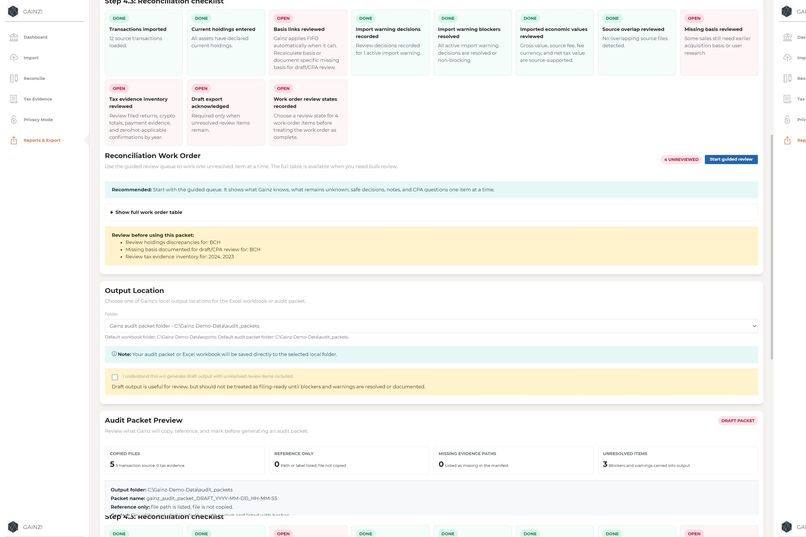 Gainz: Private Crypto Tax Reconciliation – screenshot 11