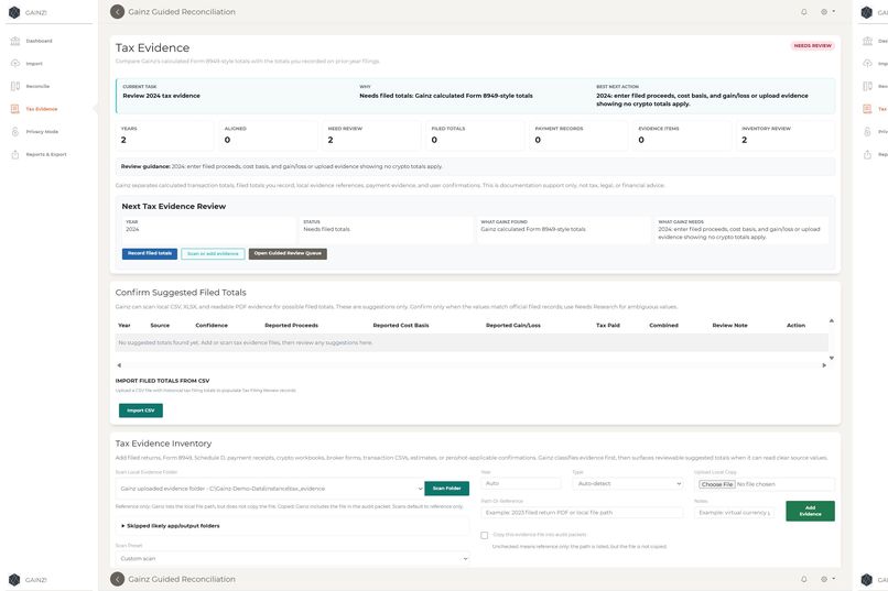 Gainz: Private Crypto Tax Reconciliation – screenshot 13