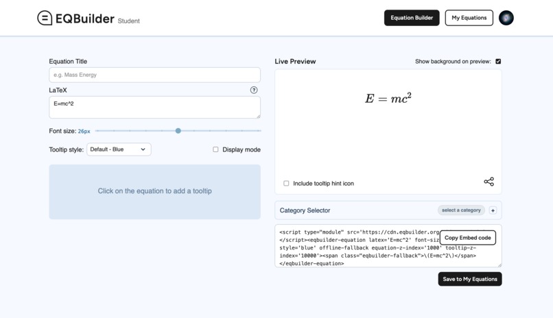 EQBuilder – screenshot 2