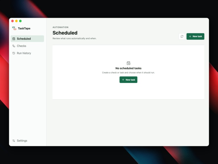 Tasktape – screenshot 2