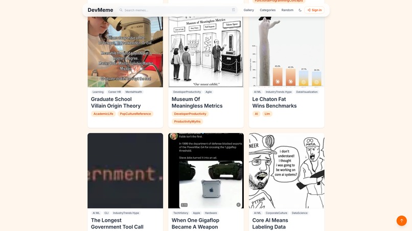 DevMeme – screenshot 1