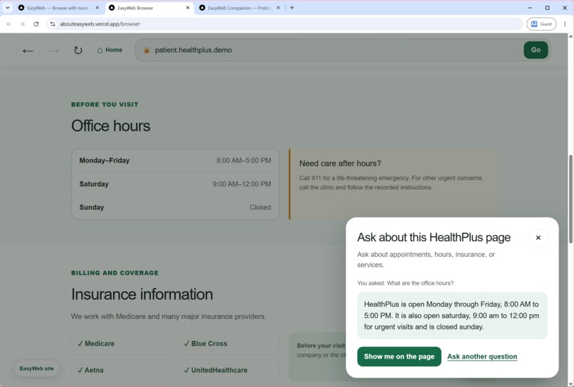 EasyWeb – screenshot 2