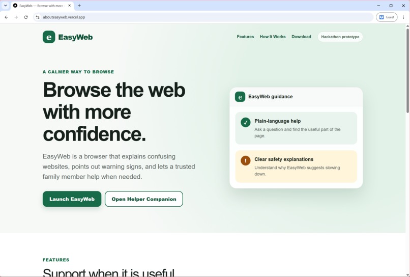EasyWeb – screenshot 1