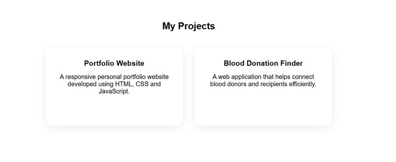 Personal Portfolio Website – screenshot 2