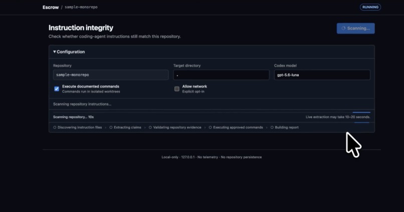 escrow – screenshot 2