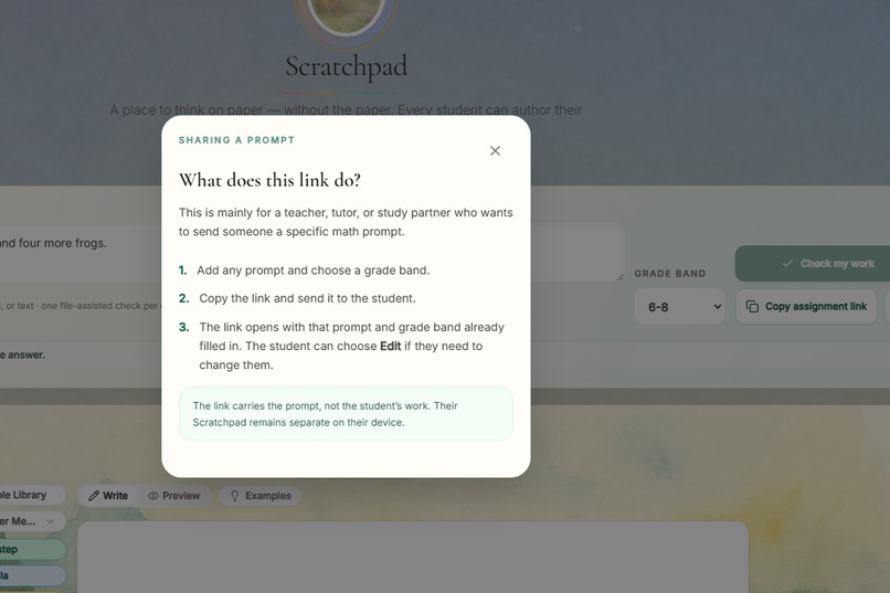 Scratchpad: where kids write math — stories, models, proofs – screenshot 6