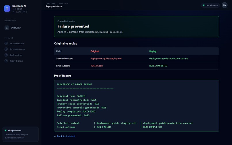 Traceback AI – screenshot 2