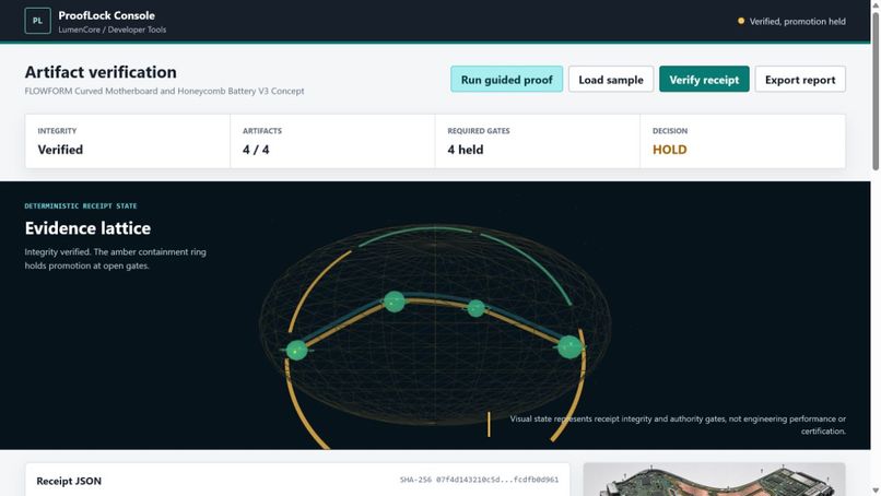 ProofLock Console – screenshot 1
