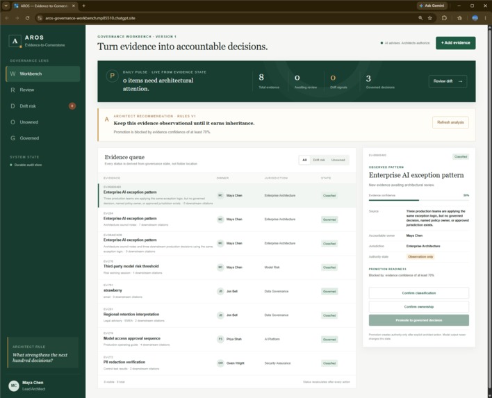 AROS — Evidence-to-Cornerstone Engine – screenshot 2