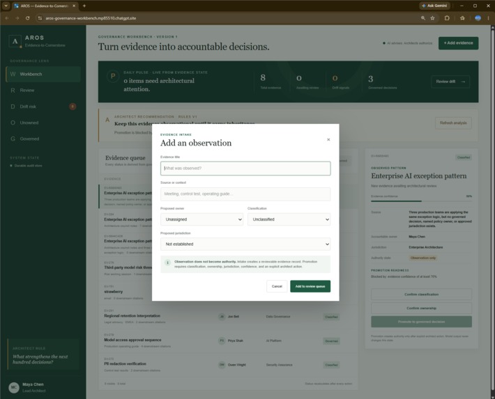 AROS — Evidence-to-Cornerstone Engine – screenshot 3