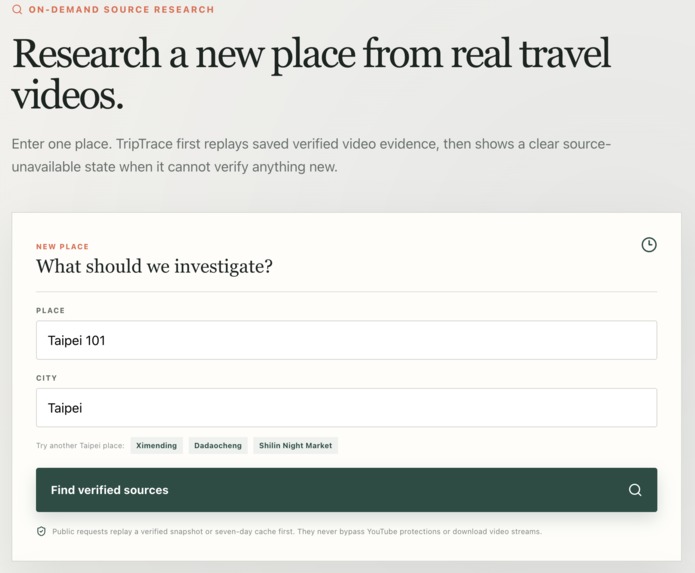 TripTrace Research – screenshot 2