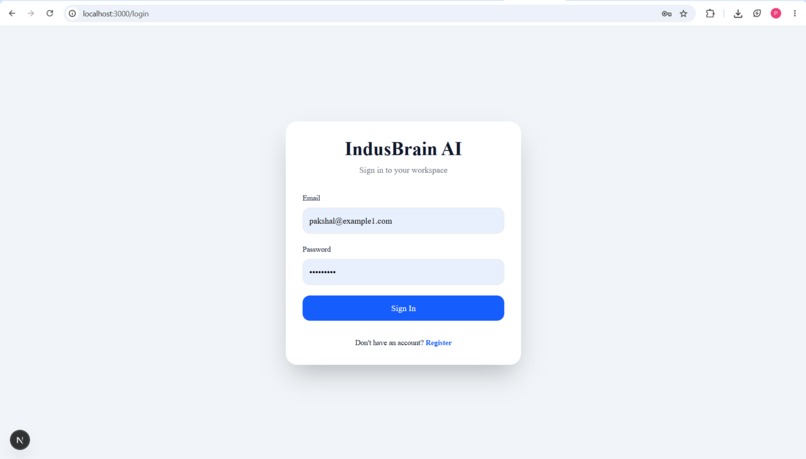 IndusBrain AI – Enterprise Knowledge Intelligence Platform – screenshot 1