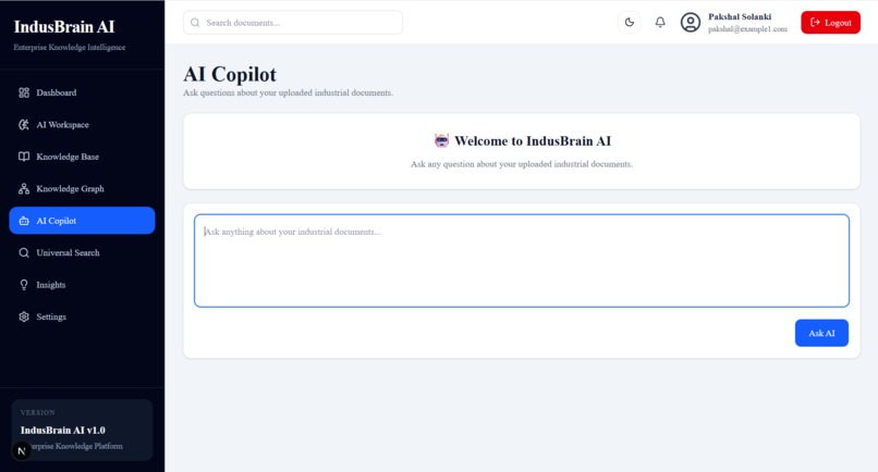 IndusBrain AI – Enterprise Knowledge Intelligence Platform – screenshot 2