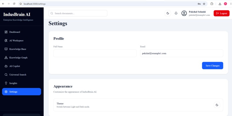 IndusBrain AI – Enterprise Knowledge Intelligence Platform – screenshot 3