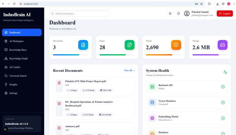 IndusBrain AI – Enterprise Knowledge Intelligence Platform – screenshot 9