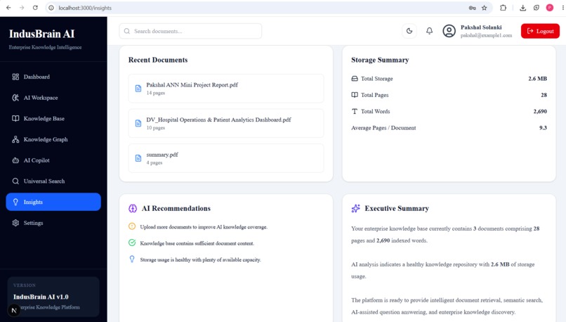 IndusBrain AI – Enterprise Knowledge Intelligence Platform – screenshot 11