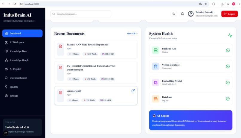 IndusBrain AI – Enterprise Knowledge Intelligence Platform – screenshot 12