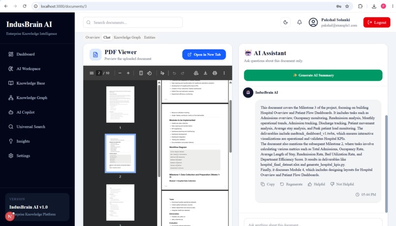 IndusBrain AI – Enterprise Knowledge Intelligence Platform – screenshot 13